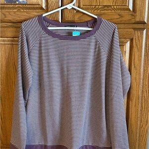 Staccato Women's Purple Striped Sweatshirt